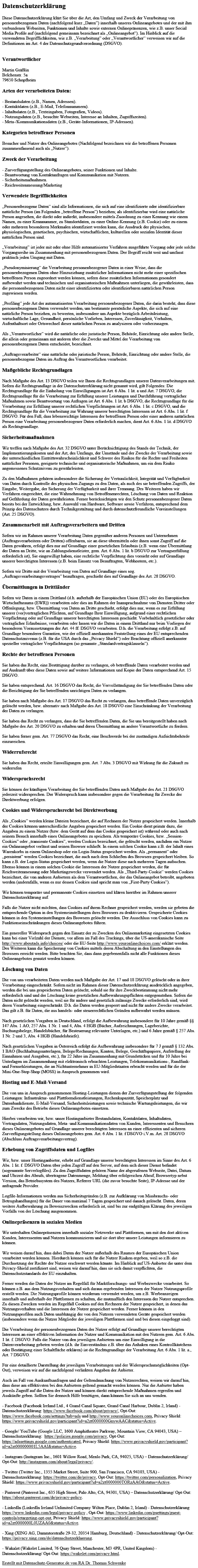 Datenschutzerklrung